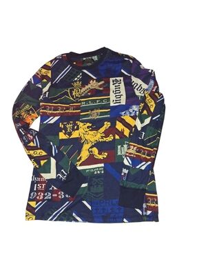 Polo Ralph Lauren Multi Collegiate All Over Waffle Thermal Sleepwear Men's Med